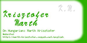 krisztofer marth business card